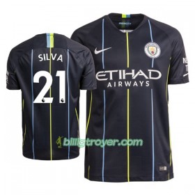 Billige Fotballdrakter Manchester City David Silva 21 Bortedraktsett 2018/19 Kortermet